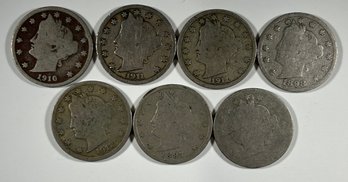 7 Liberty Nickels