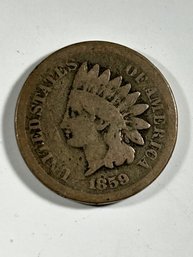 1859 Indian Head Penny 1 Cent