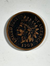 1909 Indian Head Penny 1 Cent