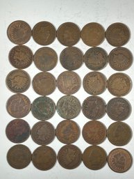 30 Indian Head Penny 1 Cent 1889-1907