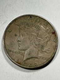 1922 S Peace Dollar Silver