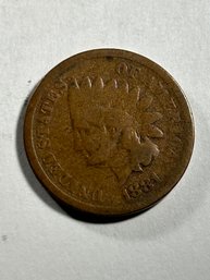 1881 Indian Head Penny 1 Cent