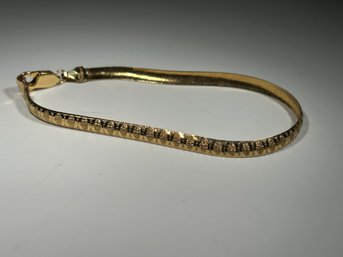 14k Yellow Gold Bracelet Italy, 7'