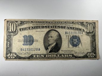 10 Dollar Silver Certificate, 1934 D