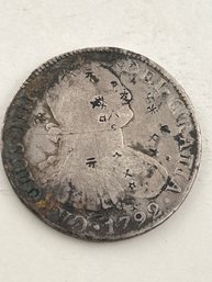 1792 Silver 8 Reals Mexico Silver