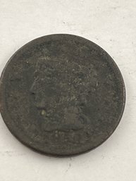 1850 Braided Hair Cent