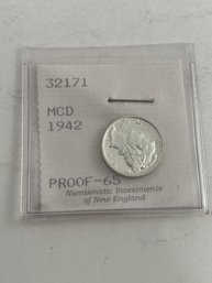1942 Mercury Head Dime Proof 65 Silver
