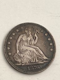1876 Seated Liberty Half Dollar USA