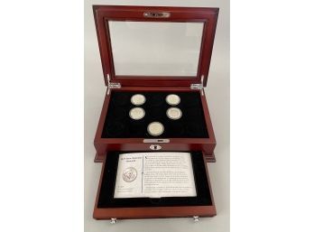 Five Collectible Half Dollars With Case