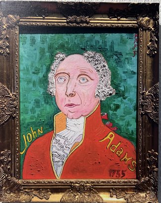 PRINT On Canvas, Portrait Of John Adams By Serg Graff, Limited Edition, COA
