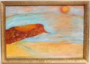 Original Large Oil Painting On Canvas, Seascape, Pier, Signed Serg Graff, COA