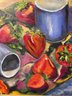 Original Still Life Oil Painting On Canvas, Strawberries, Signed, Framed, Dated