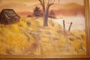 Vintage  Oil Painting On Canvas, Landscape, Signed J.Newbold, Dated, Framed