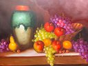 Nita Scott (1895-1965) Vintage Still Life Oil Painting On Canvas, Fruits, Framed