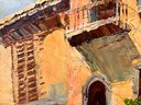 Huge Vintage Oil Painting On Canvas, Venice, Italy, Artist Anyer Rou, Framed