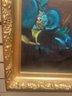 Large Vintage Oil Painting On Board, Portrait Of A Lady With Flowers, Framed