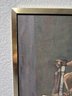 Large Vintage Abstract Figures Painting On Canvas, Signed Colvin