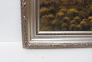 Vintage  Oil Painting On Canvas, Landscape, Mountain View, Signed R.Dean, Framed