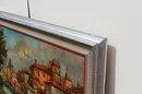 Large Antique Oil Painting On Canvas, Venice, Italy, Artist Gini, Framed