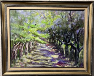 Jeanne M. Leeber Original Oil Painting On Canvas, Landscape 'A Shady Path'