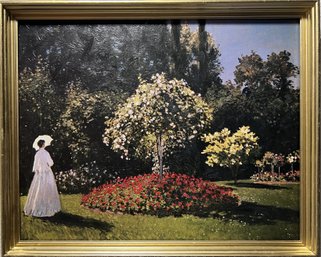 Print On Canvas Claude Monet 'Woman In A Garden'