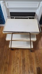 Mid Century Modern Rolling Cart