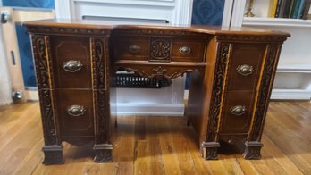 Vintage Solid Wood Desk By Kingsley