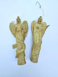 Glitter Gold Ornaments Angels