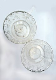 Pretty Vintage Plastic Punch Bowls With Ladels