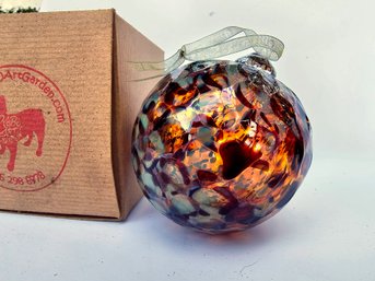 Gorgeous Handblown Iridescent Glass Ornament