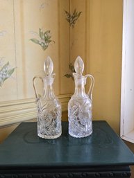 Crystal Oil And Vinegar Decanters