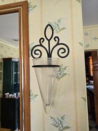 Glass And Metal Wall Sconce