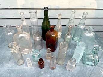 Lot Of 22 Vintage & Antique Bottles