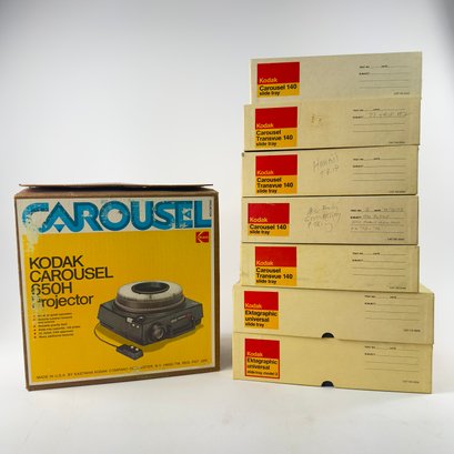 Kodak Carousel 650H Projector With Various Accessories