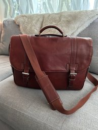 PELLE STUDIO ITALY LEATHER COMPUTER BAG, BRIEFCASE BAG