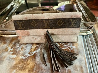 NEW UPCYCLED METALLIC COWHIDE AND LEATHER WALLET