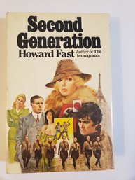 Second Generation By Howard Fast Hardback Book Vintage 1978