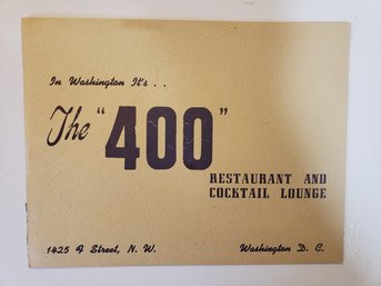 Soldiers & Women Souvenir Photo - The '400' Restaurant Washington, DC Vintage