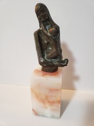 Joan Carl (1926-2021) Signed Bronze Sculpture On Marble Base 1987 ONE OF A KIND