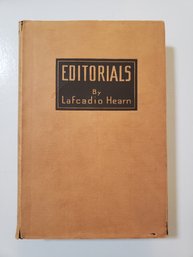 RARE Editorials By Lafcadio Hearn First Edition First Printing Hardcover 1926