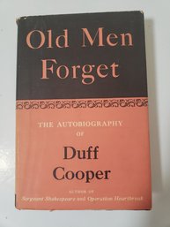 Old Men Forget The Autobiography Of Duff Cooper 1954 Hardcover D/J Vintage