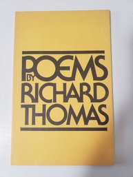 Poems By Richard Thomas 1974 Vintage Paperback