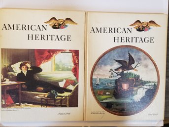 American Heritage (Set Of TWO) June 1968 & August 1968 Vintage HC Books