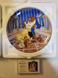 Disney Beauty & The Beast Vintage Bradford Exchange Collector Plate & Cassette