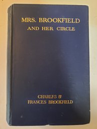 Mrs. Brookfield And Her Circle Charles & Frances Brookfield - Vintage HC - 1906