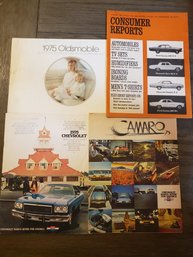 1960s-70s Car Ad Books & Magazines - Oldsmobile, Camaro, Chevrolet, Consumer Rep