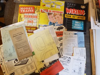 GIANT LOT 1950s & 60s Model Train & Car Ephemera, Books, Instructions, More!