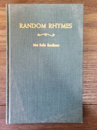 Random Rhymes By Mai Belle Bradbury 1964 Signed Hardcover Vintage