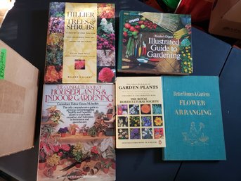 Five Hardback Books On Gardening