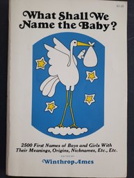 What Shall We Name The Baby? Winthrop Ames 1963 Paperback